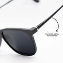 Óculos De Sol Quadrado Delluxe Vision Masculino Proteção Uv400 Original