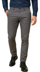 Calça Masculina Sarja Slim - Cinza Escuro