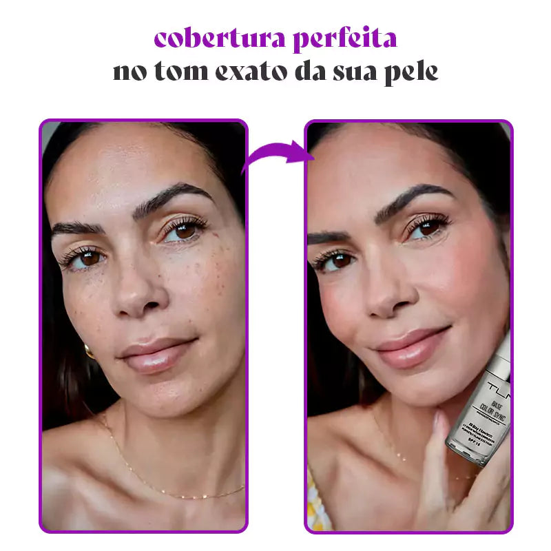 Base Color Match® 4 em 1 Inteligente Que se Adapta a Qualquer Tom de Pele